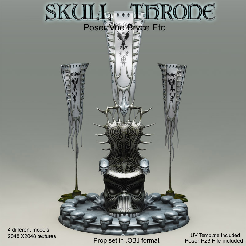 Skull Throne .OBJ Pack by N/A