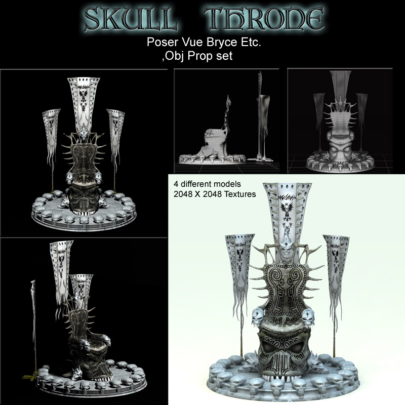 Skull Throne .OBJ Pack by N/A