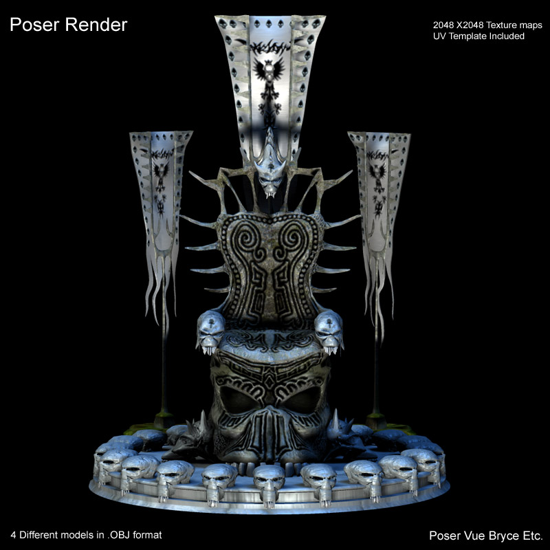 Skull Throne .OBJ Pack by N/A