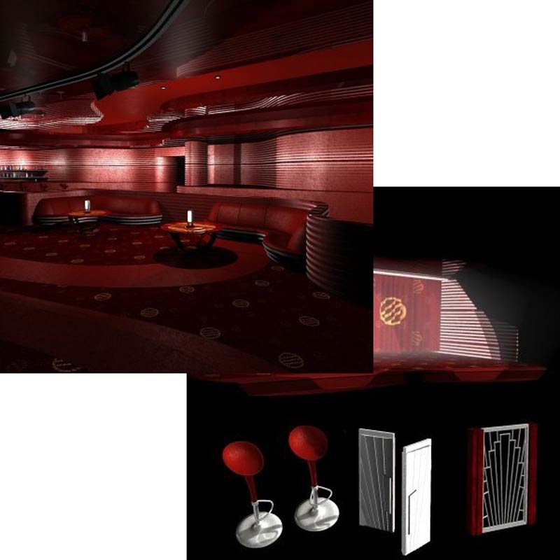 Stylish Lounge (Poser & Vue) by N/A