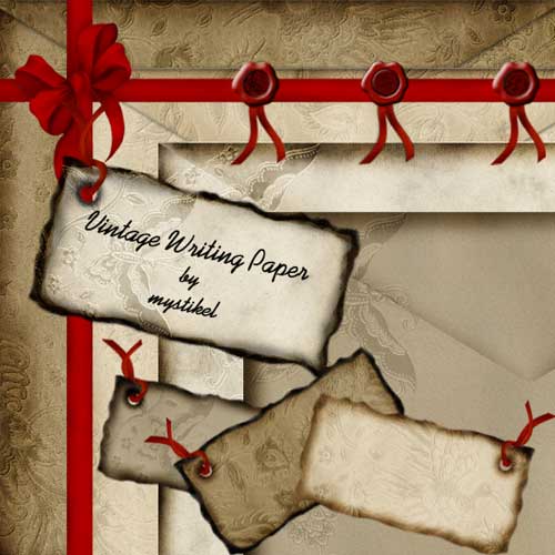 Vintage Writting Paper Set by N/A