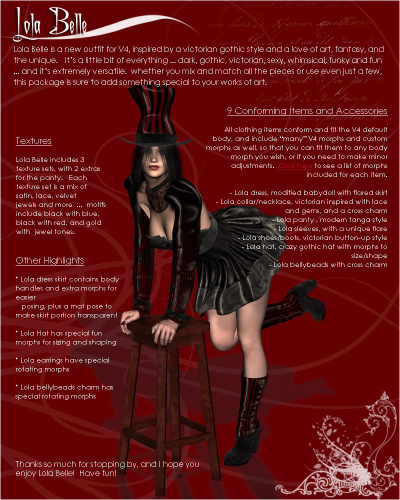 Lola Belle Gothic for V4 by N/A
