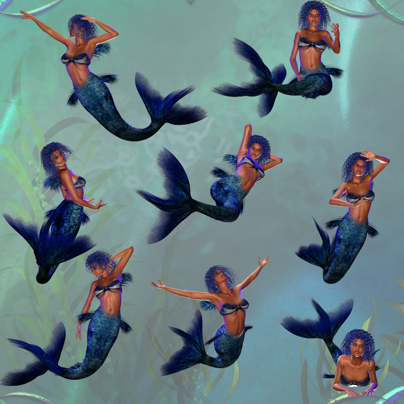 CG mermaid Poses V4 by N/A
