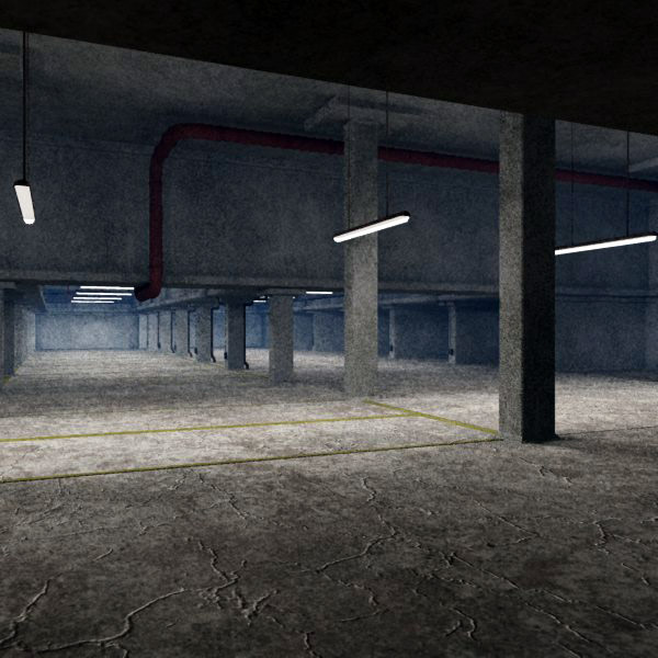 Underground Parking Garage (Poser & Vue) by N/A