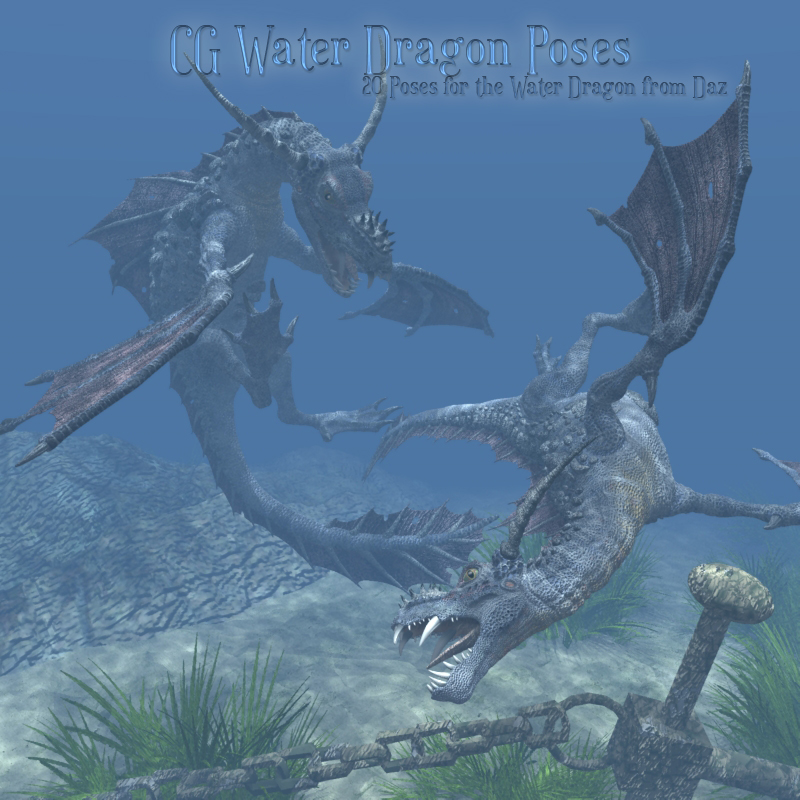 CG Water Dragon Poses by N/A