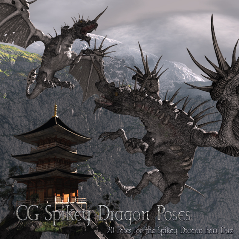 CG Spiky Dragon Poses by N/A