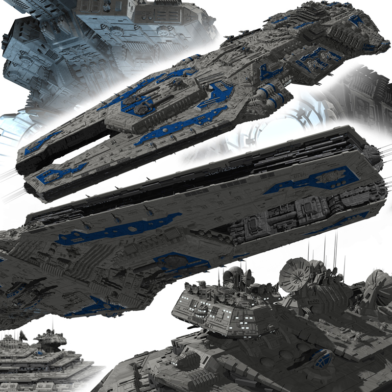 Allied Fleets Heavy Battle Cruiser OBJ Format by N/A