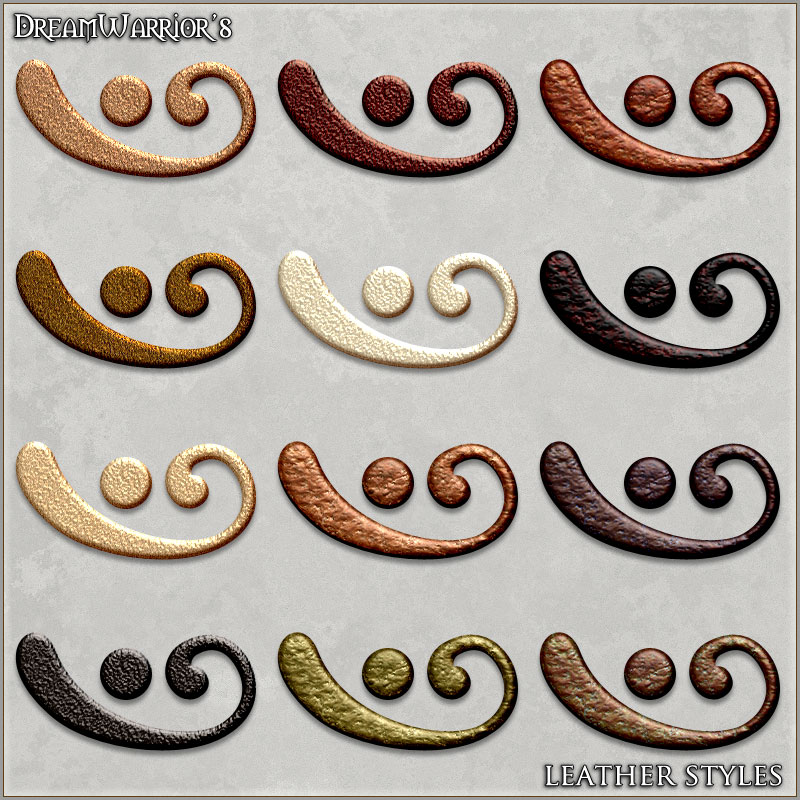 DW - Leather Styles for Photoshop by N/A