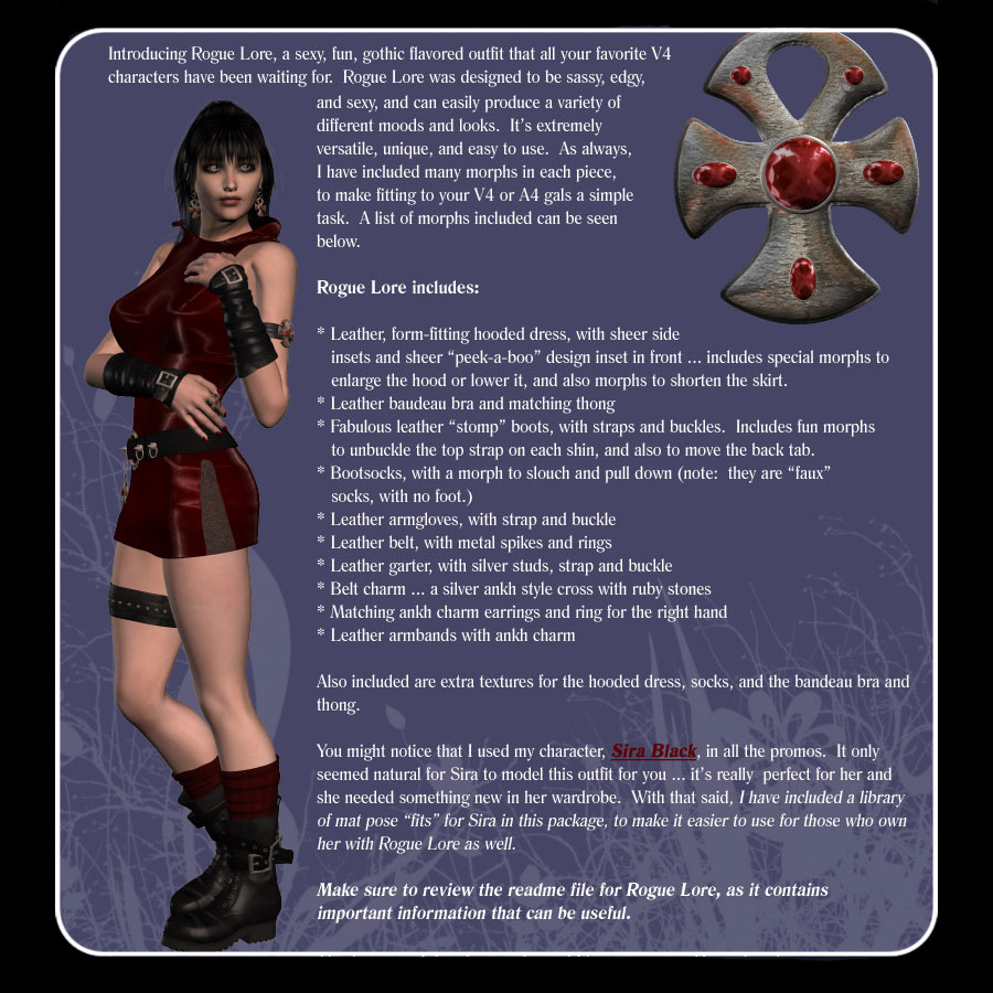 Rogue Lore Dress V4 & A4 by N/A