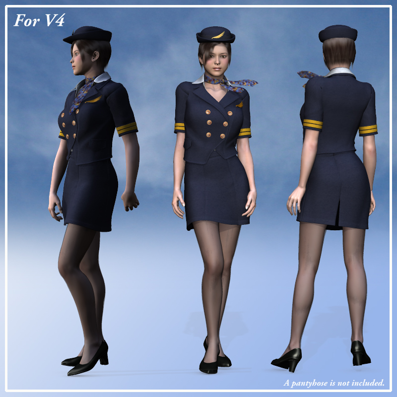 Flight attendant uniform for V4A4 by N/A