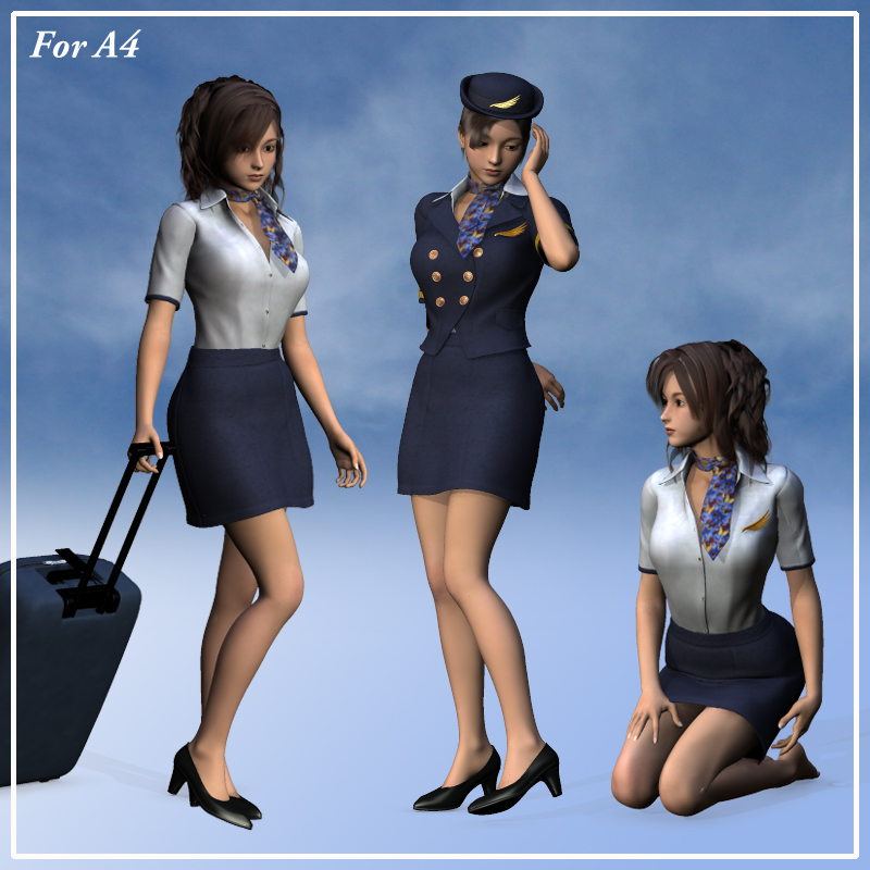 Flight attendant uniform for V4A4 by N/A