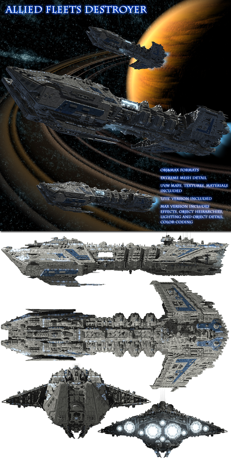 Allied Fleets Destroyer - Multi Format by N/A