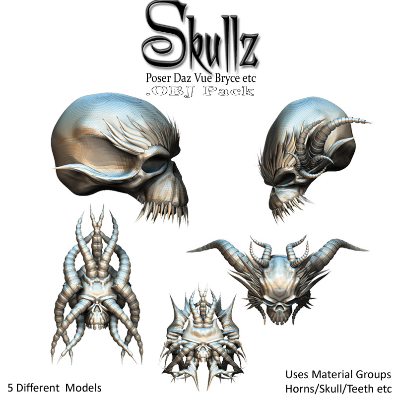 SkullZ .OBJ Pack by N/A