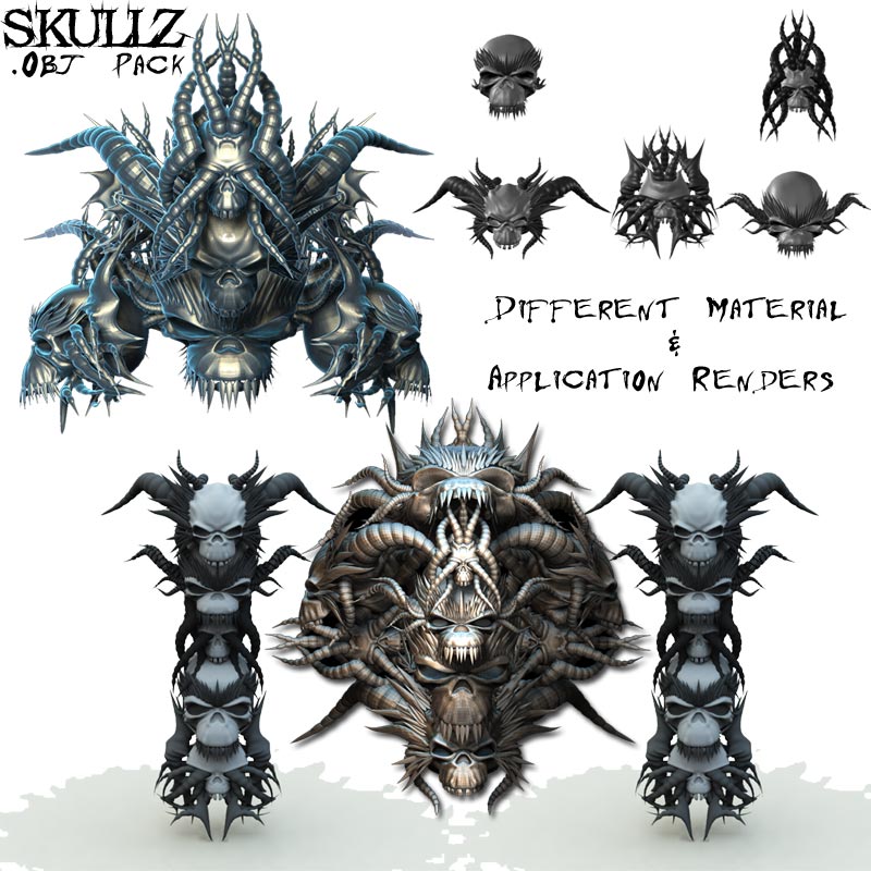 SkullZ .OBJ Pack by N/A