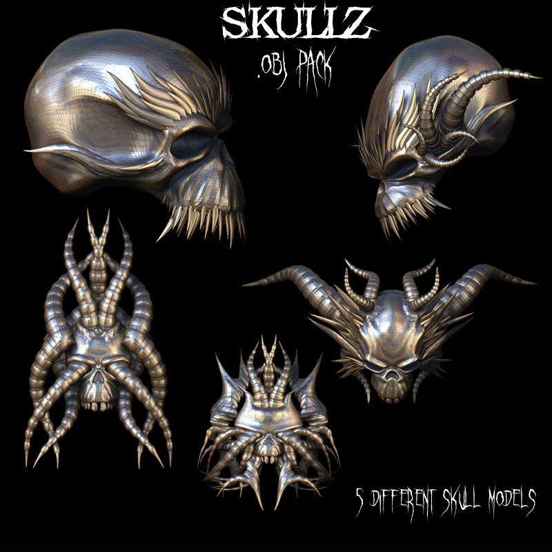 SkullZ .OBJ Pack by N/A