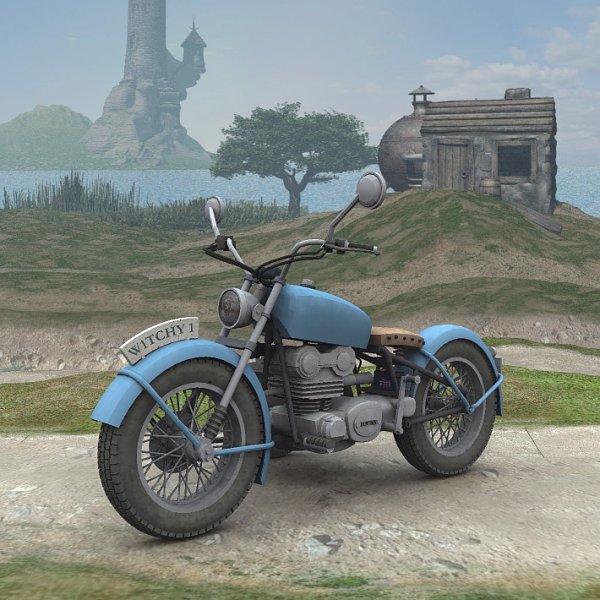 Witches MotorCycle (for Poser) by N/A