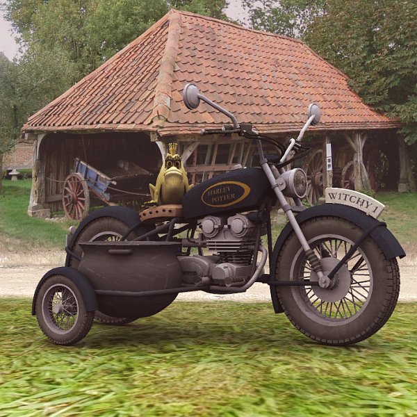 Witches MotorCycle (for Poser) by N/A