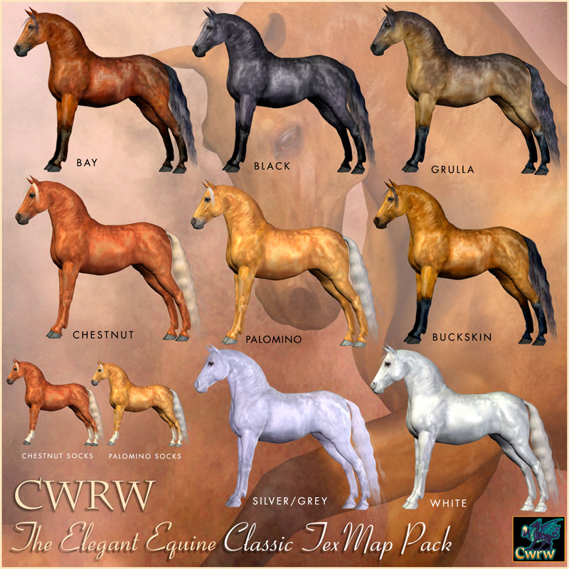 CWRW The Elegant Equine: Classic TexMap Pack by N/A