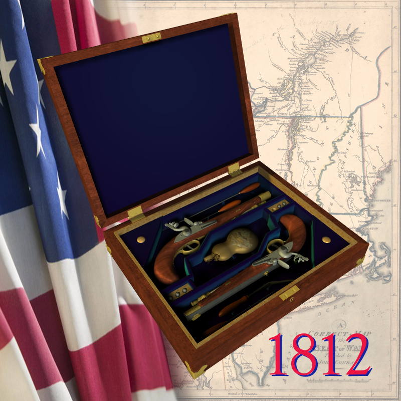 1812 Dueling Pistols & Case by N/A