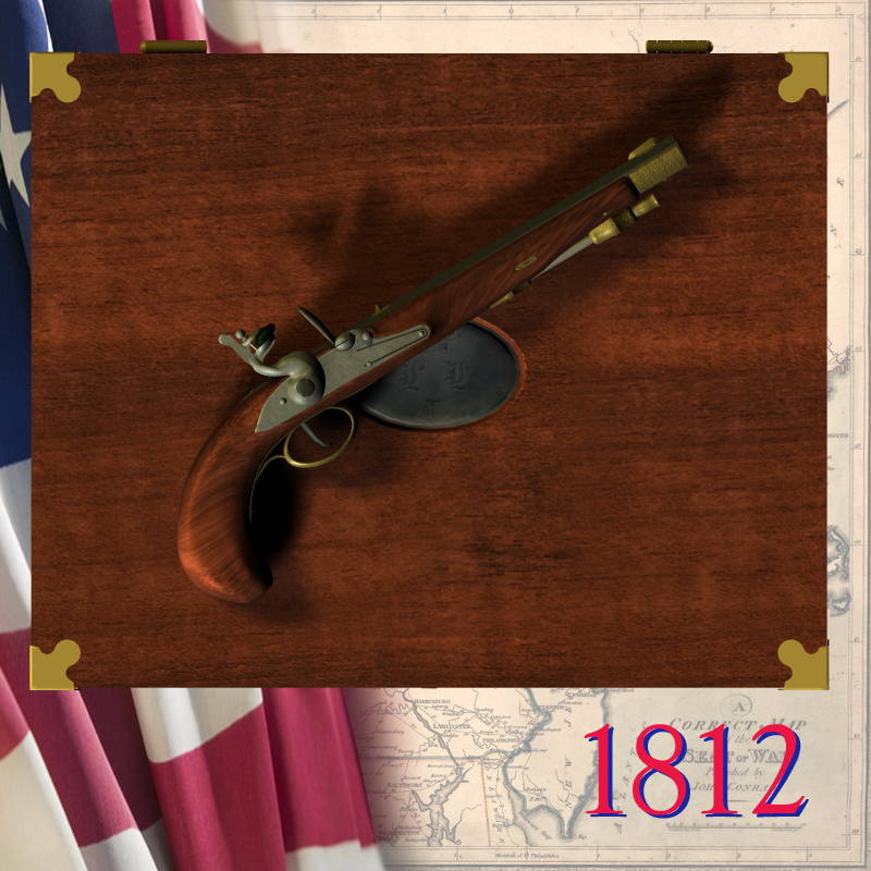 1812 Dueling Pistols & Case by N/A