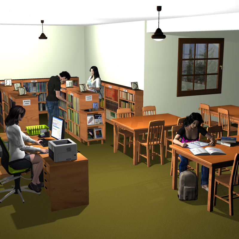 School Library by N/A