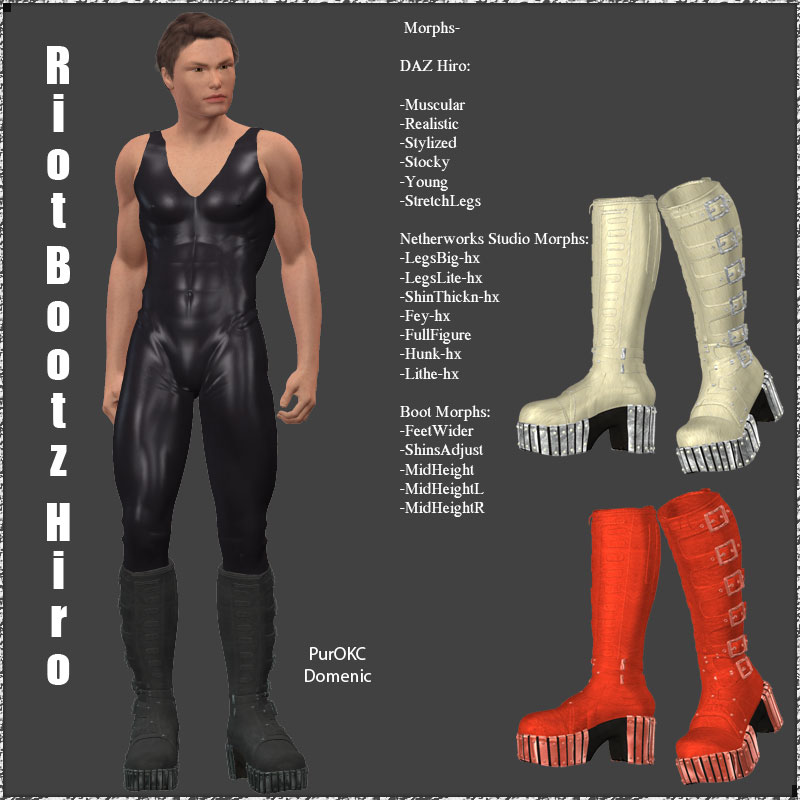 Riot Bootz for DAZ Males by N/A