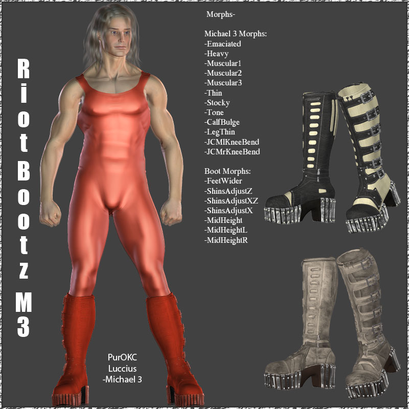 Riot Bootz for DAZ Males by N/A
