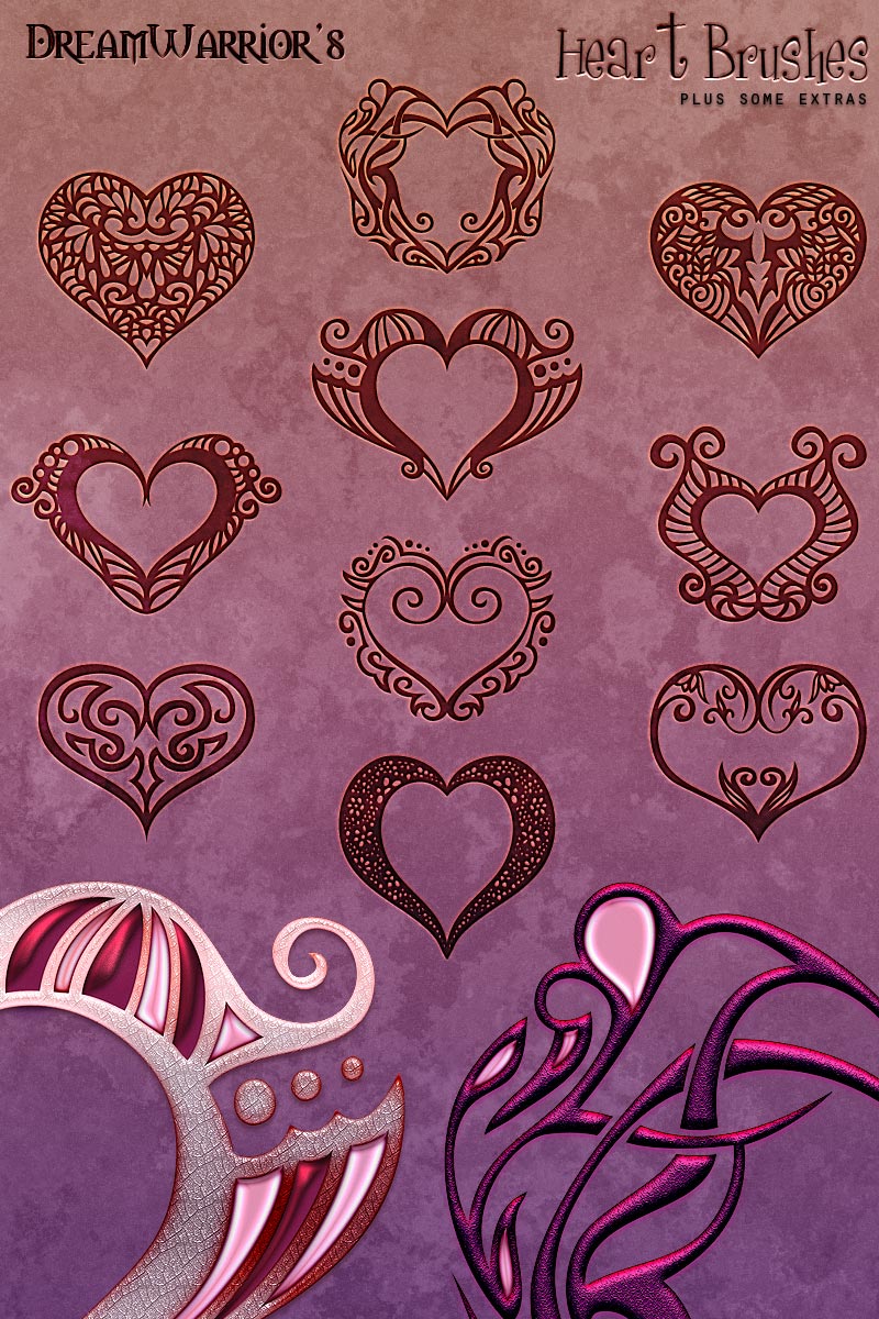 DW - Heart Brushes by N/A