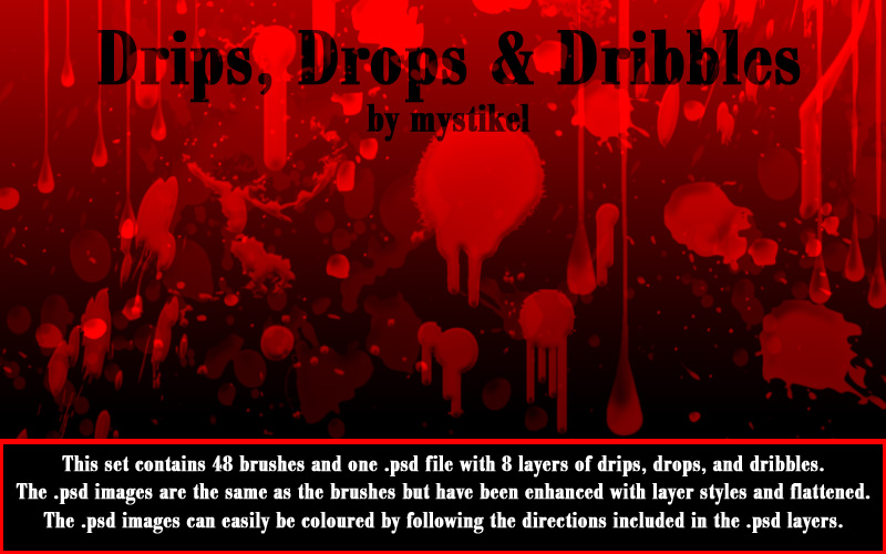 Drips Drops Dribbles brush pack by N/A