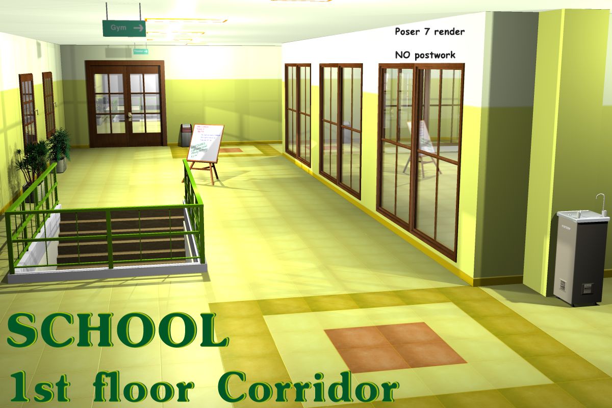 SCHOOL 1st floor Corridor by N/A