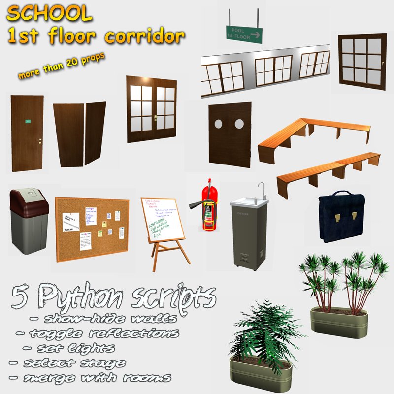 SCHOOL 1st floor Corridor by N/A