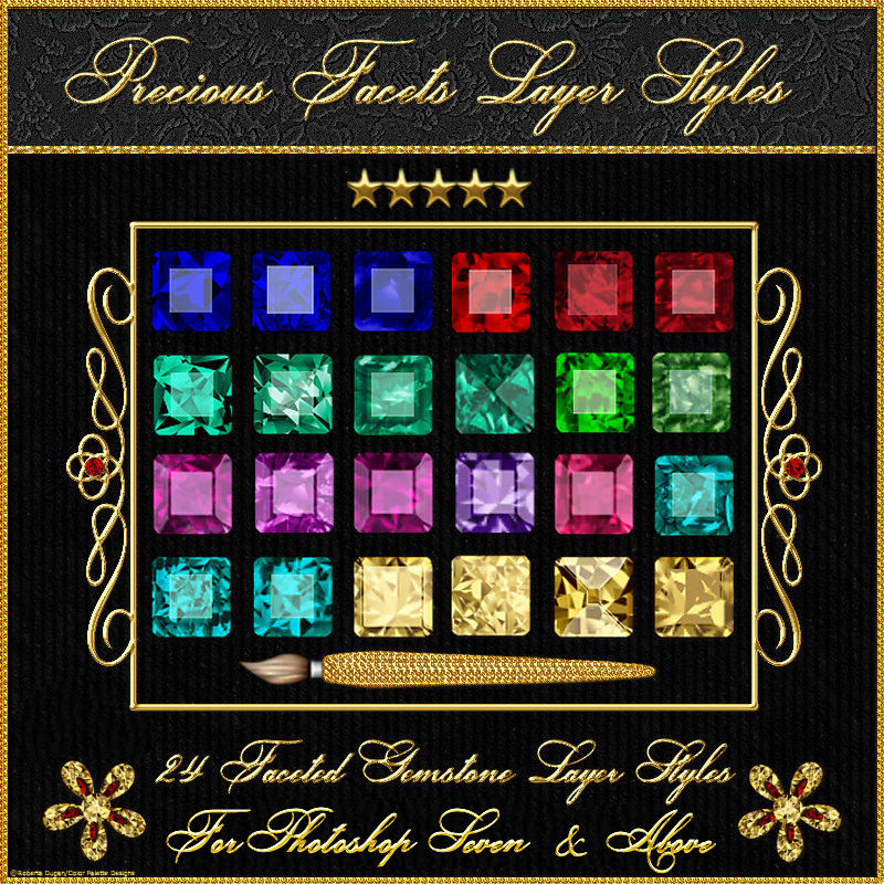 BLING! Precious Facets Layer Styles by N/A