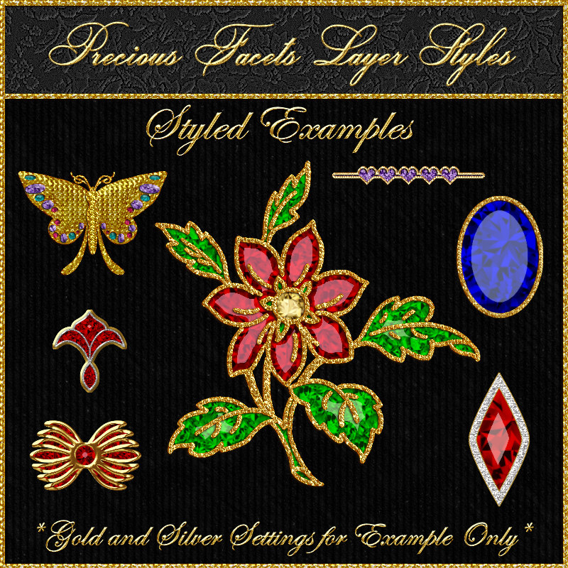 BLING! Precious Facets Layer Styles by N/A