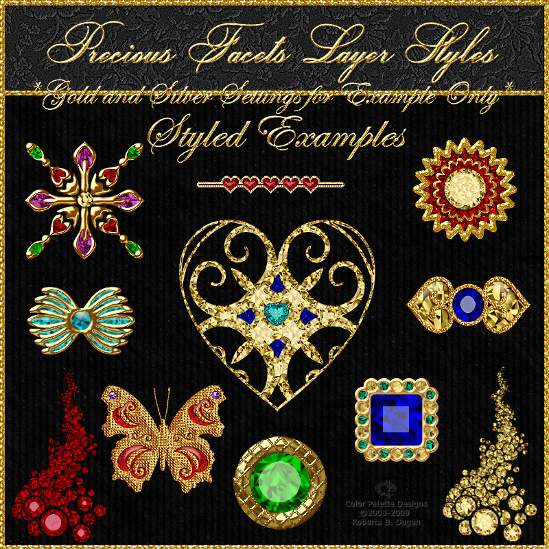 BLING! Precious Facets Layer Styles by N/A