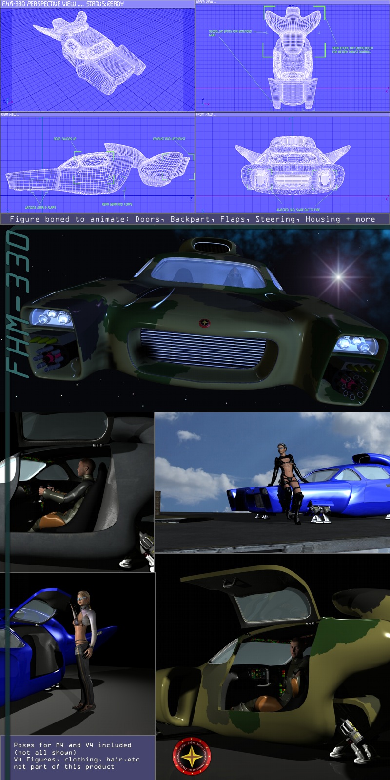 FHM-330 - SciFi Vehicle by N/A