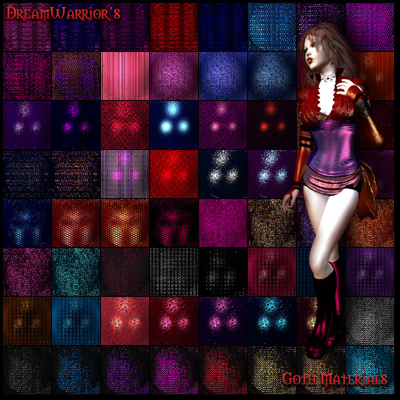DW - Goth Materials for Poser by N/A
