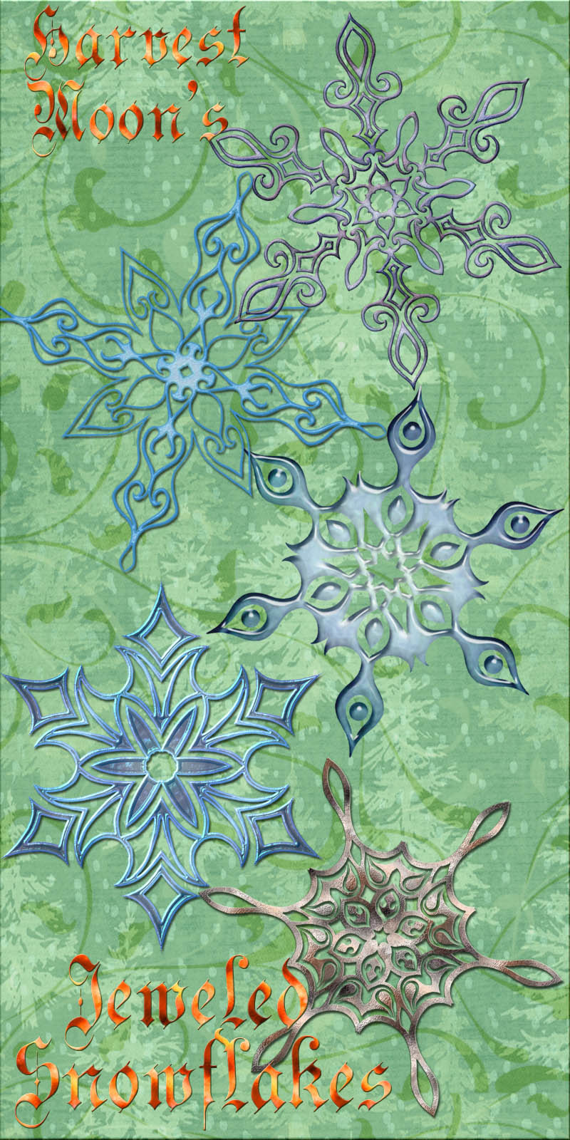 Harvest Moon's Jeweled Snowflakes by N/A