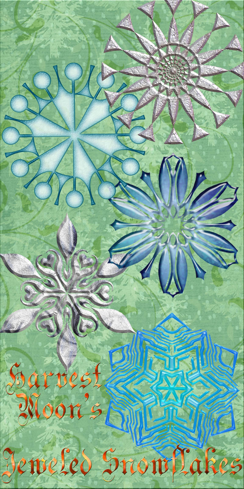 Harvest Moon's Jeweled Snowflakes by N/A