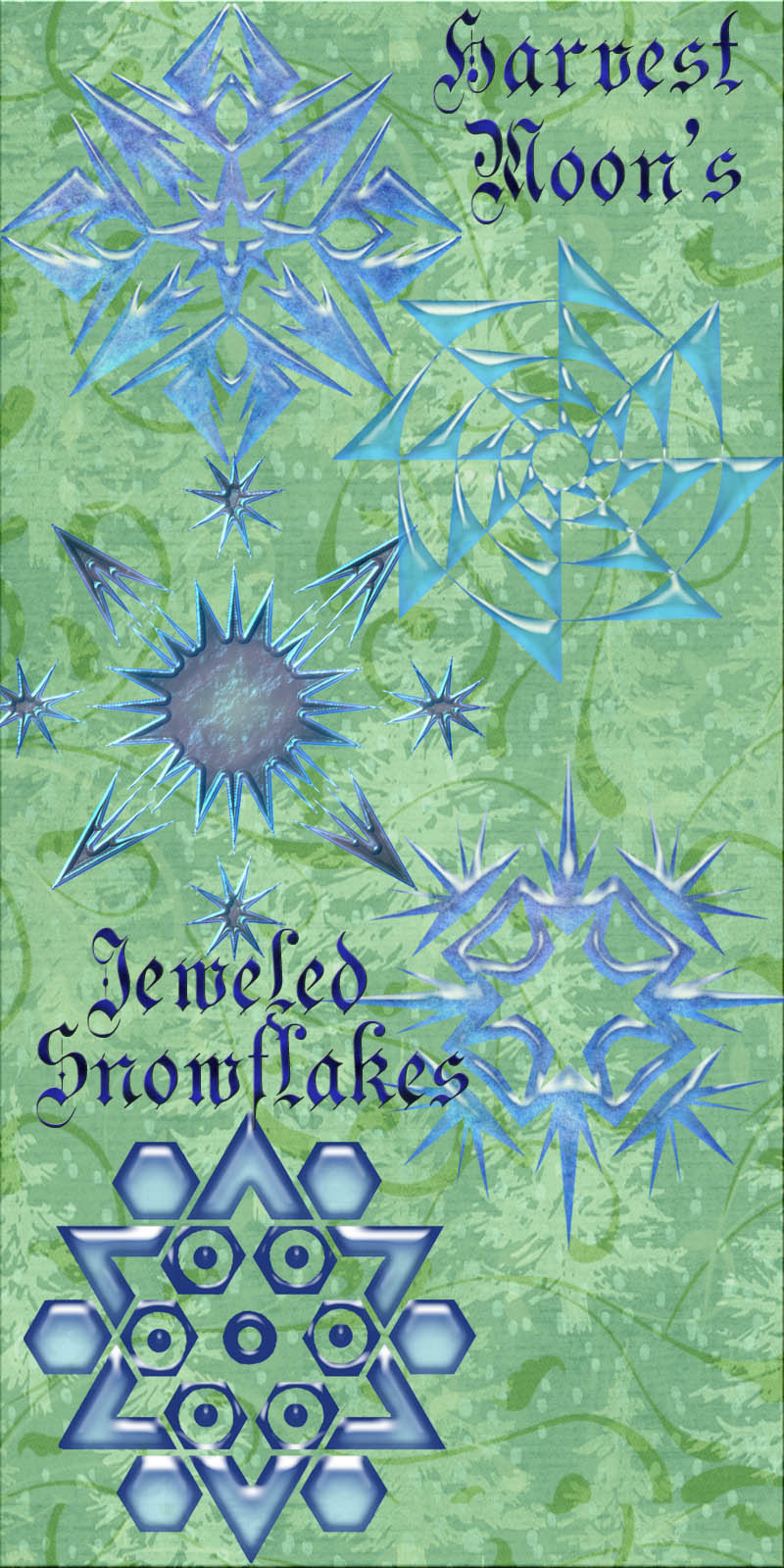 Harvest Moon's Jeweled Snowflakes by N/A