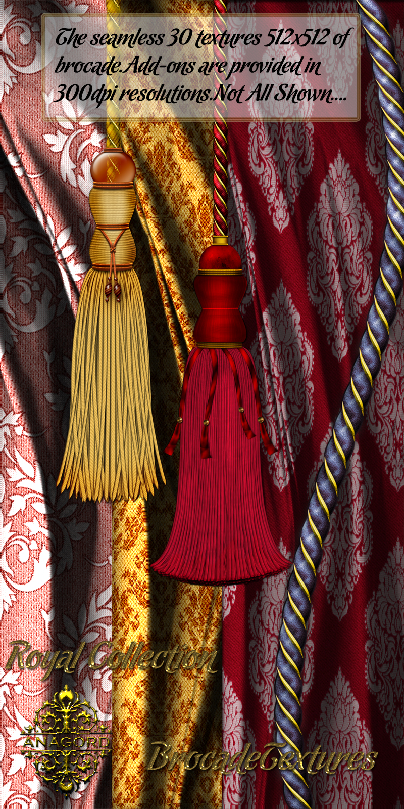 Brocade Textures by N/A