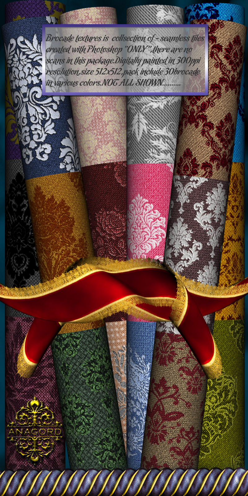 Brocade Textures by N/A