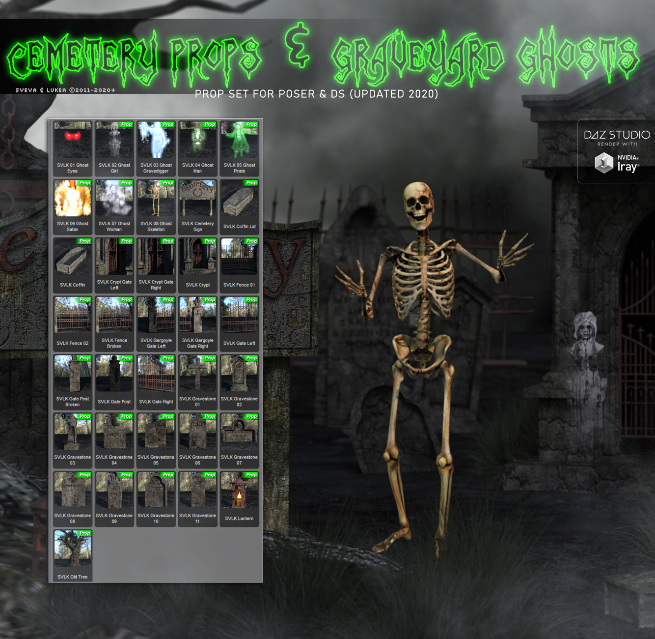 Cemetery Props and Graveyard Ghosts by N/A