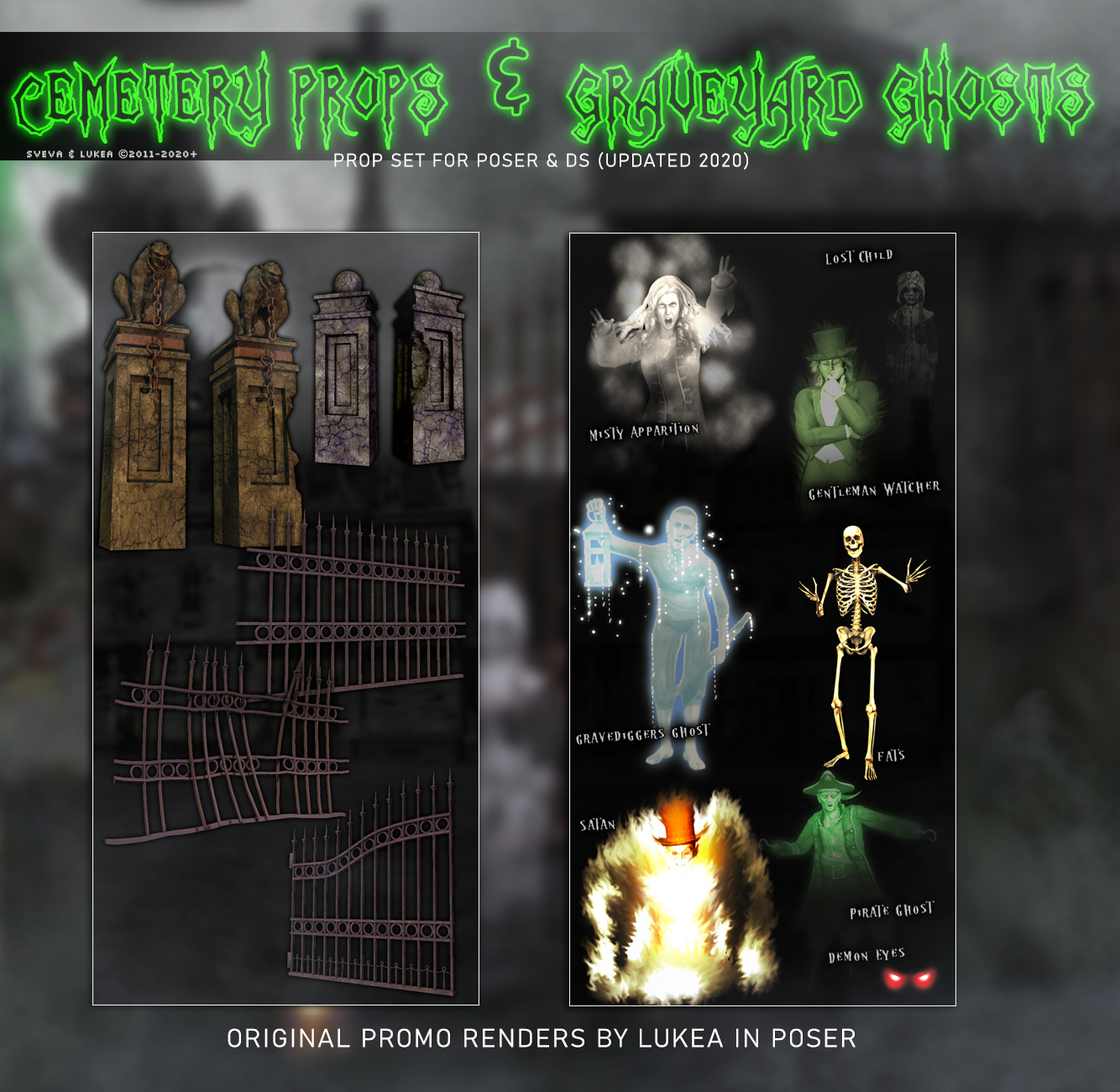 Cemetery Props and Graveyard Ghosts by N/A