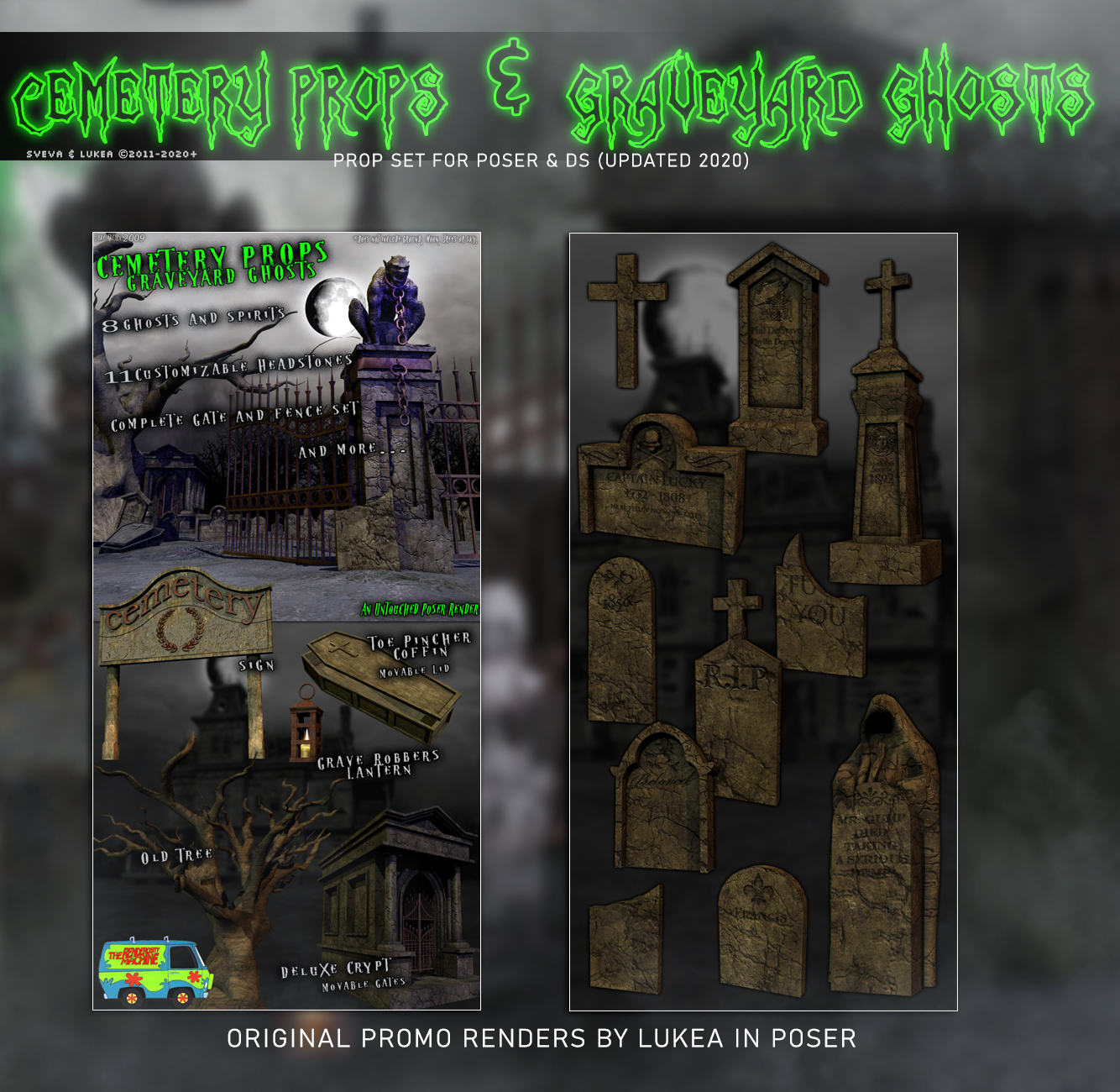 Cemetery Props and Graveyard Ghosts by N/A