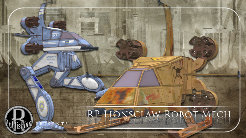 Lionsclaw Mech Robot (Poser, VUE & OBJ) by N/A