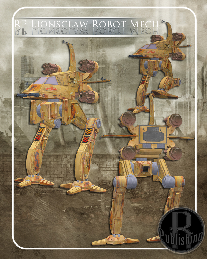 Lionsclaw Mech Robot (Poser, VUE & OBJ) by N/A