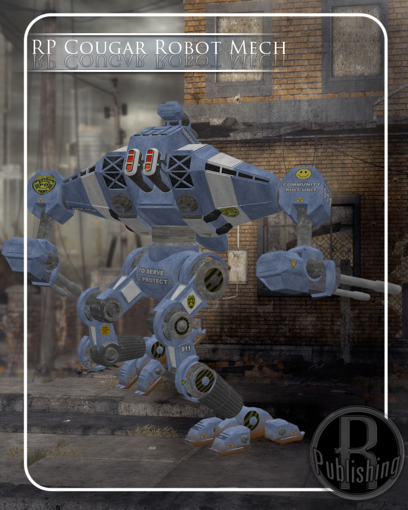 Cougar Robot Mech (Poser, Vue & OBJ) by N/A