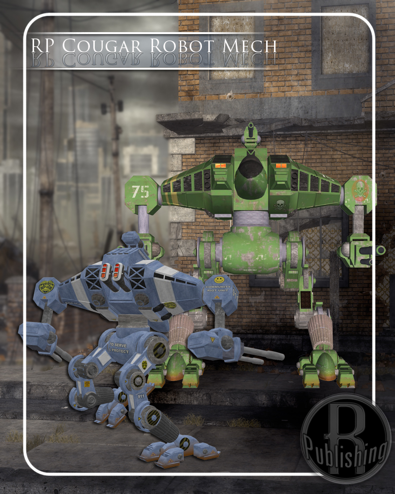 Cougar Robot Mech (Poser, Vue & OBJ) by N/A