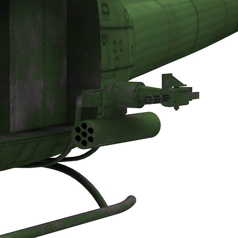 Huey Type Helicopter (Poser, Vue & OBJ) by N/A