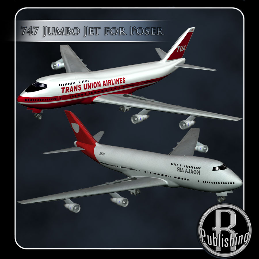 747 Jumbo Jet (Poser, VUE & OBJ) by N/A
